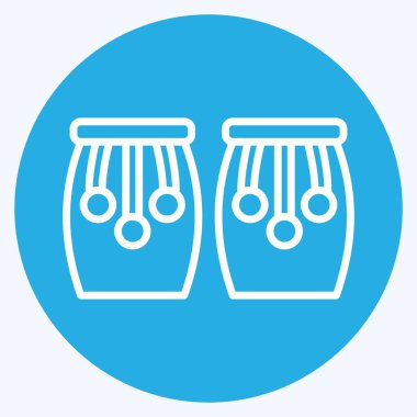 Simge Conga. Enstrümanlar sembolüyle ilgili. Mavi gözlü. dizayn edilebilir