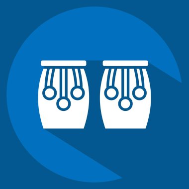 Simge Conga. Enstrümanlar sembolüyle ilgili. Uzun gölge tarzı. dizayn edilebilir