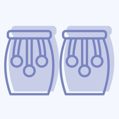 Simge Conga. Enstrümanlar sembolüyle ilgili. İki ton stili. dizayn edilebilir