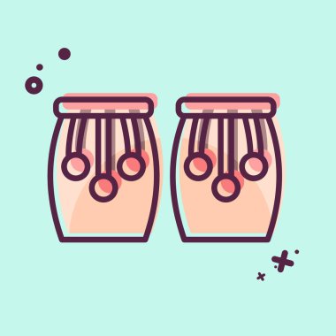 Simge Conga. Enstrümanlar sembolüyle ilgili. MBE tarzı. dizayn edilebilir