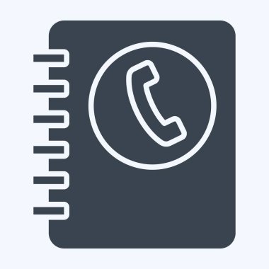 Simge İletişim Kitabı. İşletme sembolüyle ilgili. Kabartma tarzı. dizayn edilebilir