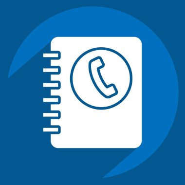 Simge İletişim Kitabı. İşletme sembolüyle ilgili. Uzun gölge tarzı. dizayn edilebilir