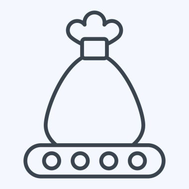 Simge taşıyıcı. Geri dönüşüm sembolüyle ilgili. Sıra tarzı. dizayn edilebilir