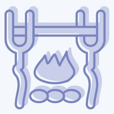 İkon Aşçılığı. Tarih öncesi sembolle ilgili. İki ton stili. dizayn edilebilir