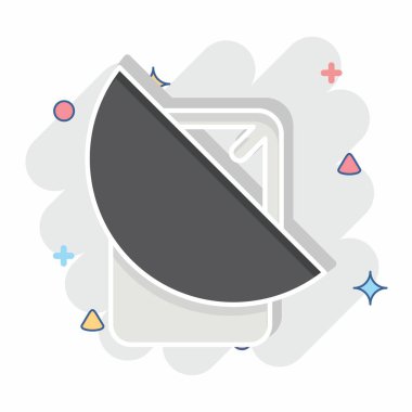 Simge Tabağı. İşletme sembolüyle ilgili. Çizgi roman. dizayn edilebilir