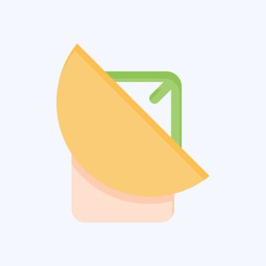 Simge Tabağı. İşletme sembolüyle ilgili. Düz stil. dizayn edilebilir