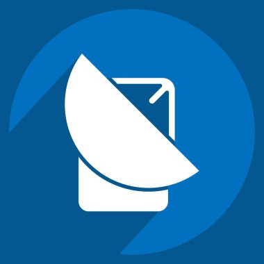 Simge Tabağı. İşletme sembolüyle ilgili. Uzun gölge tarzı. dizayn edilebilir