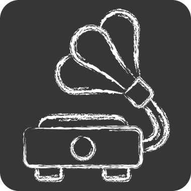 Simge Easel Kurulu. Enstrümanlar sembolüyle ilgili. Tebeşir stili. dizayn edilebilir