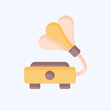 Simge Easel Kurulu. Enstrümanlar sembolüyle ilgili. Düz stil. dizayn edilebilir