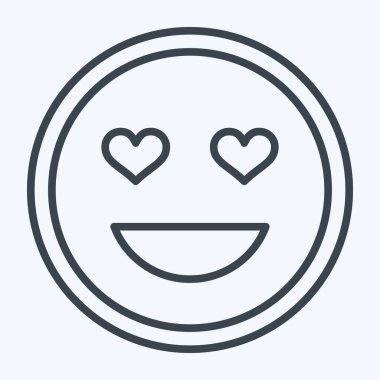 Icon Emoji Sevildi. İşletme sembolüyle ilgili. Sıra tarzı. dizayn edilebilir