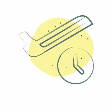 Simge Uçuşu zamanında. İşletme sembolüyle ilgili. Renkli Leke Biçimi. dizayn edilebilir