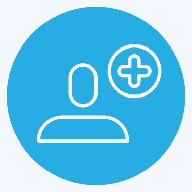 Simge Takipçisi. Medya sembolüyle ilgili. Mavi gözlü. dizayn edilebilir