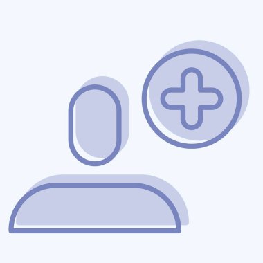 Simge Takipçisi. Medya sembolüyle ilgili. İki ton stili. dizayn edilebilir