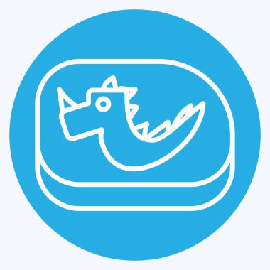 Simge Fosili. Tarih öncesi sembolle ilgili. Mavi gözlü. dizayn edilebilir