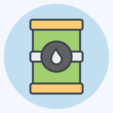 Çöpten yakıta ikon. Geri dönüşüm sembolüyle ilgili. renk arkadaşı stili. dizayn edilebilir