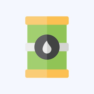 Çöpten yakıta ikon. Geri dönüşüm sembolüyle ilgili. Düz stil. dizayn edilebilir