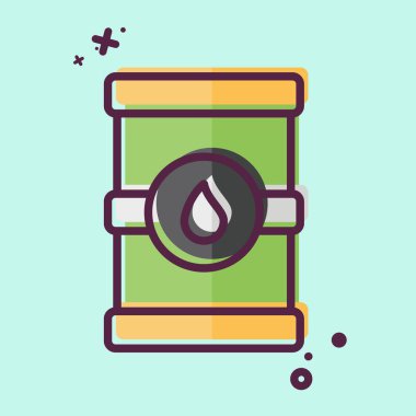 Çöpten yakıta ikon. Geri dönüşüm sembolüyle ilgili. MBE tarzı. dizayn edilebilir