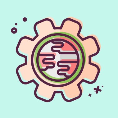 Simge Gear. İşletme sembolüyle ilgili. MBE tarzı. dizayn edilebilir