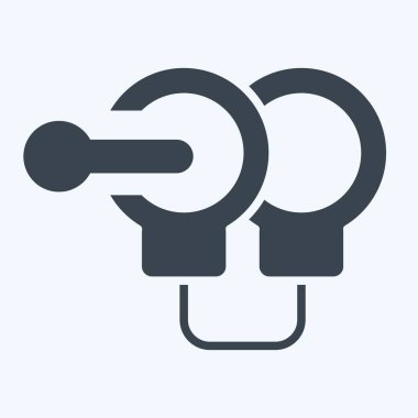 İkon kelepçeler. Polis sembolüyle ilgili. Kabartma tarzı. dizayn edilebilir