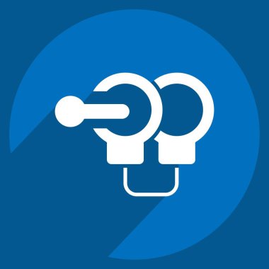 İkon kelepçeler. Polis sembolüyle ilgili. Uzun gölge tarzı. dizayn edilebilir