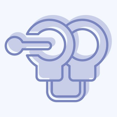 İkon kelepçeler. Polis sembolüyle ilgili. İki ton stili. dizayn edilebilir