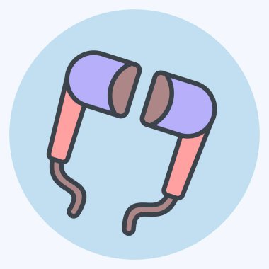 Simgeden arındırılmış. Enstrümanlar sembolüyle ilgili. renk arkadaşı stili. dizayn edilebilir