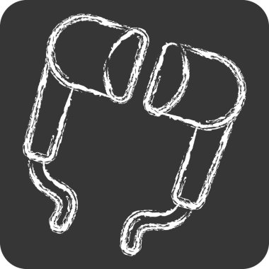 Simgeden arındırılmış. Enstrümanlar sembolüyle ilgili. Tebeşir stili. dizayn edilebilir