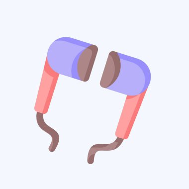 Simgeden arındırılmış. Enstrümanlar sembolüyle ilgili. Düz stil. dizayn edilebilir