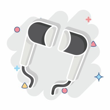 Simgeden arındırılmış. Enstrümanlar sembolüyle ilgili. Çizgi roman. dizayn edilebilir