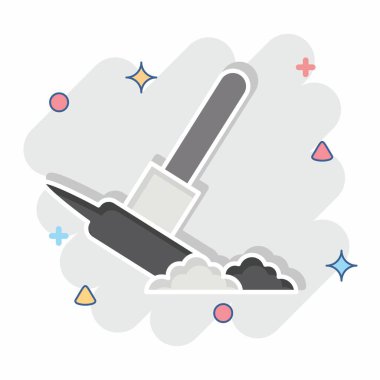 Icon Hoe. Tarih öncesi sembolle ilgili. Çizgi roman. dizayn edilebilir