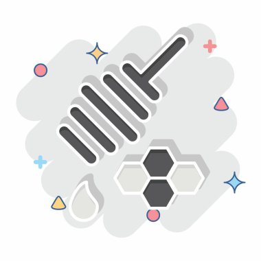 Simge Bal. Doğal Organik Kozmetik Sembolü ile ilgili. Çizgi roman. dizayn edilebilir