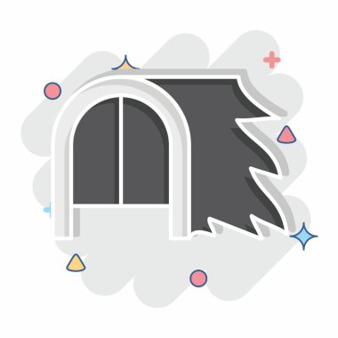 Simge Evi. Tarih öncesi sembolle ilgili. Çizgi roman. dizayn edilebilir