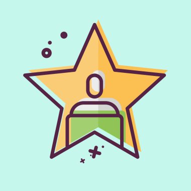 Simge Etkisi. Medya sembolüyle ilgili. MBE tarzı. dizayn edilebilir