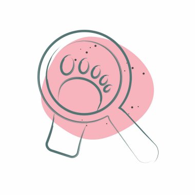 Simge Araştırması. Polis sembolüyle ilgili. Renkli Leke Biçimi. dizayn edilebilir