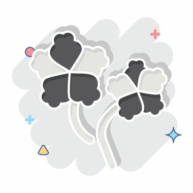 İkon Yasemin. Doğal Organik Kozmetik Sembolü ile ilgili. Çizgi roman. dizayn edilebilir