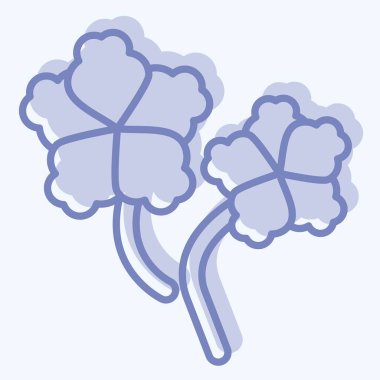 İkon Yasemin. Doğal Organik Kozmetik Sembolü ile ilgili. İki ton stili. dizayn edilebilir