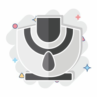 Simge Mücevherat. Tarih öncesi sembolle ilgili. Çizgi roman. dizayn edilebilir