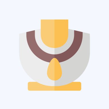 Simge Mücevherat. Tarih öncesi sembolle ilgili. Düz stil. dizayn edilebilir