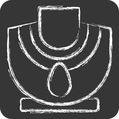 Simge Mücevherat. Tarih öncesi sembolle ilgili. Tebeşir stili. dizayn edilebilir