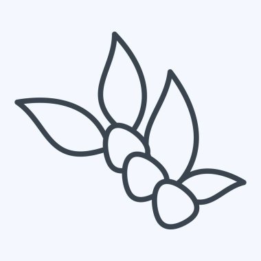 İkon Jojoba. Doğal Organik Kozmetik Sembolü ile ilgili. Sıra tarzı. dizayn edilebilir