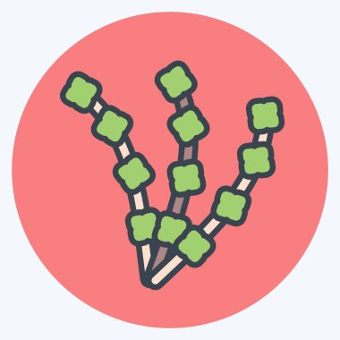 Icon Lavender. Doğal Organik Kozmetik Sembolü ile ilgili. renk arkadaşı stili. dizayn edilebilir