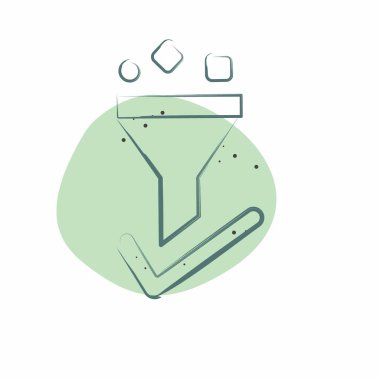 Simge Öncü Dönüşümü. Medya sembolüyle ilgili. Renkli Leke Biçimi. dizayn edilebilir