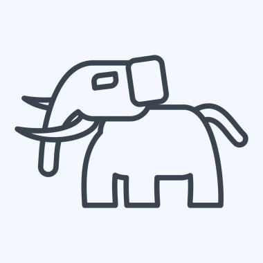 İkon Mamut. Tarih öncesi sembolle ilgili. Sıra tarzı. dizayn edilebilir