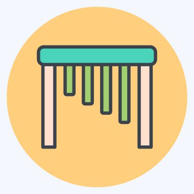 İkon Marimba. Enstrümanlar sembolüyle ilgili. renk arkadaşı stili. dizayn edilebilir