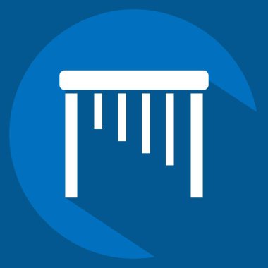 İkon Marimba. Enstrümanlar sembolüyle ilgili. Uzun gölge tarzı. dizayn edilebilir