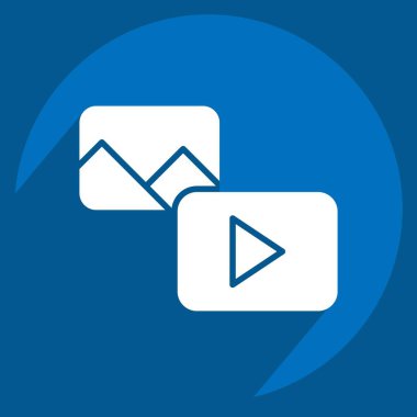 Simge İçeriği. Medya sembolüyle ilgili. Uzun gölge tarzı. dizayn edilebilir 1