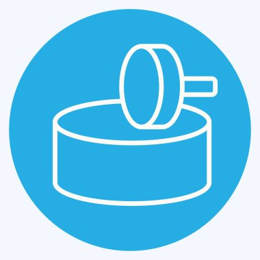 Simge değirmeni. Tarih öncesi sembolle ilgili. Mavi gözlü. dizayn edilebilir