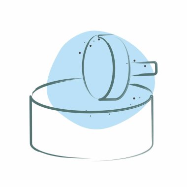 Simge değirmeni. Tarih öncesi sembolle ilgili. Renkli Leke Biçimi. dizayn edilebilir