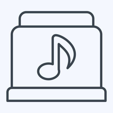 Simge Müzik Albümü. Enstrümanlar sembolüyle ilgili. Sıra tarzı. dizayn edilebilir