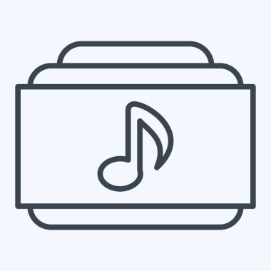 Simge Müzik Dizini. Enstrümanlar sembolüyle ilgili. Sıra tarzı. dizayn edilebilir